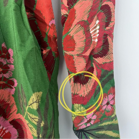 NWOT Farm Rio Floral V Neck Bobikat Jumpsuit S - Picture 16 of 16